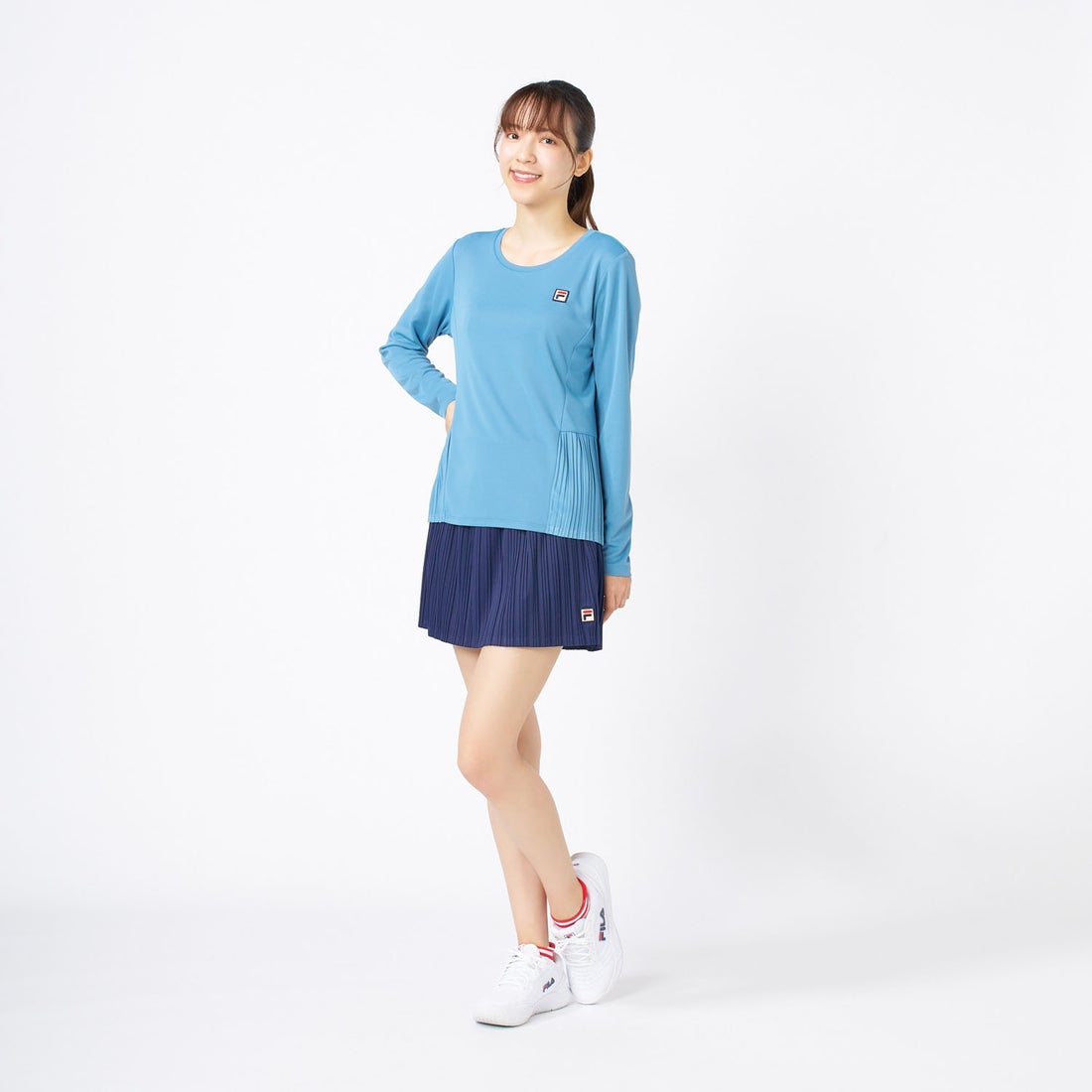 テニス】ロングスリーブシャツ / レディース （ダークブルー） -FILA