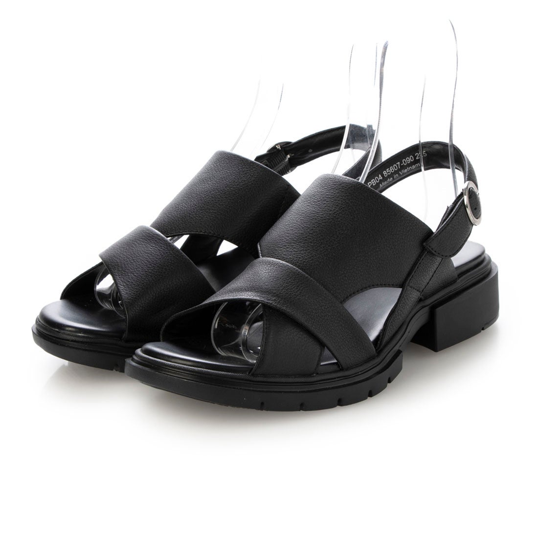 ソフトレザーフレックスサンダル （ブラック） -fitfit(フィット