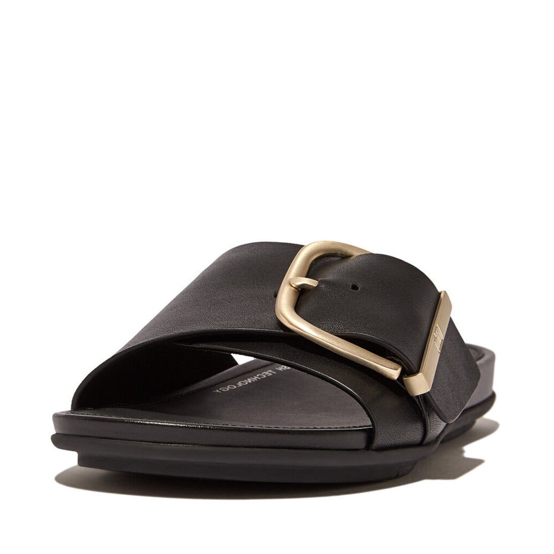 フィットフロップ fitflop GRACIE MAXI-BUCKLE LEATHER SLIDES （Black
