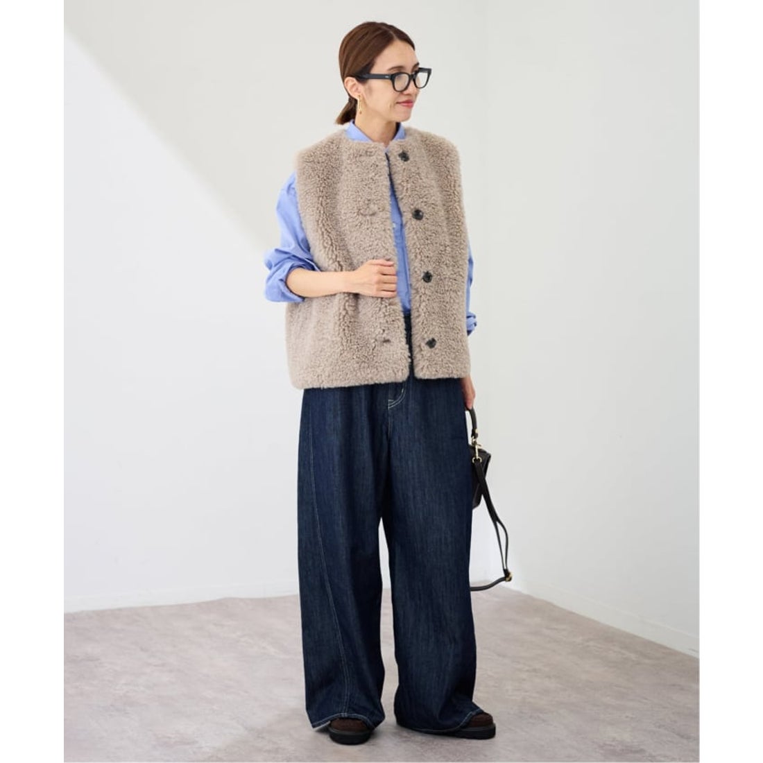 フレームワーク FRAMeWORK ≪追加≫フェイクファーベスト （ベージュ A