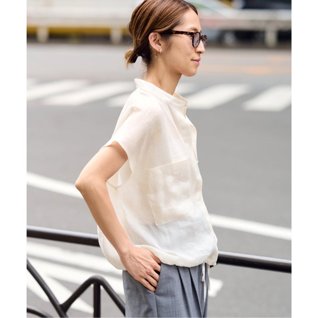 フレームワーク FRAMeWORK ≪追加≫キャップスリーブドロストシャツ