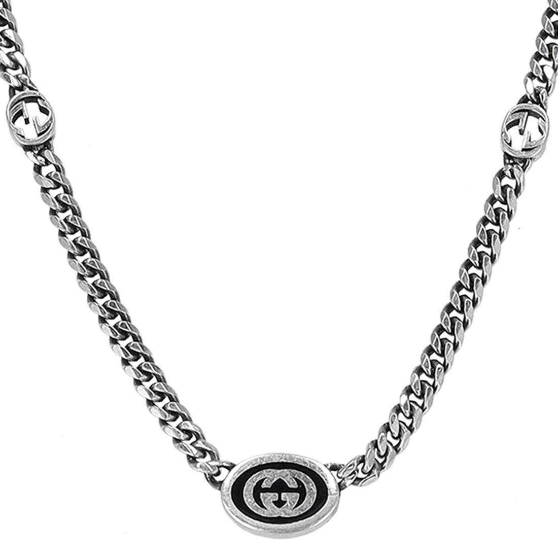 グッチ GUCCI 678658-J8410 ネックレス インターロッキングG メンズ