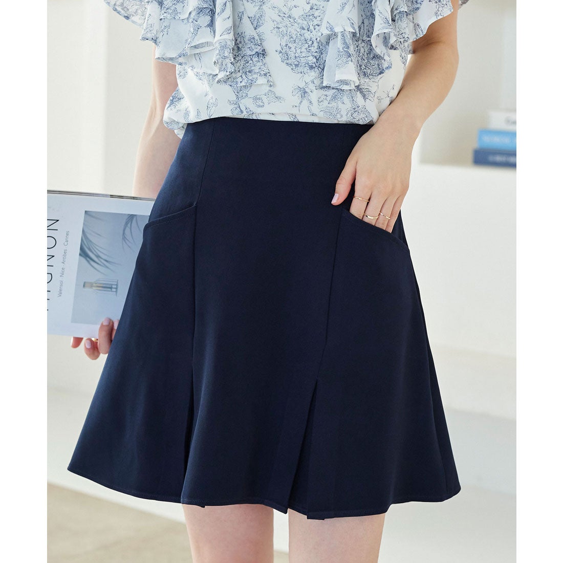 コウベレタス KOBE LETTUCE ボックスプリーツパンツ裏地ミニスカート