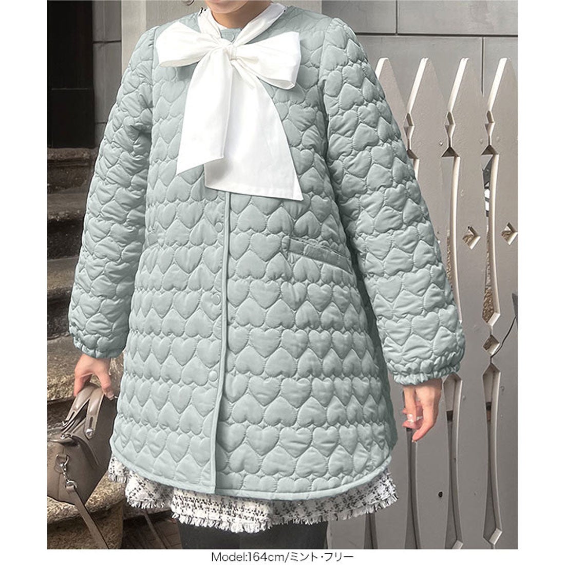 コウベレタス KOBE LETTUCE ハート柄キルティングジャケット [K1295