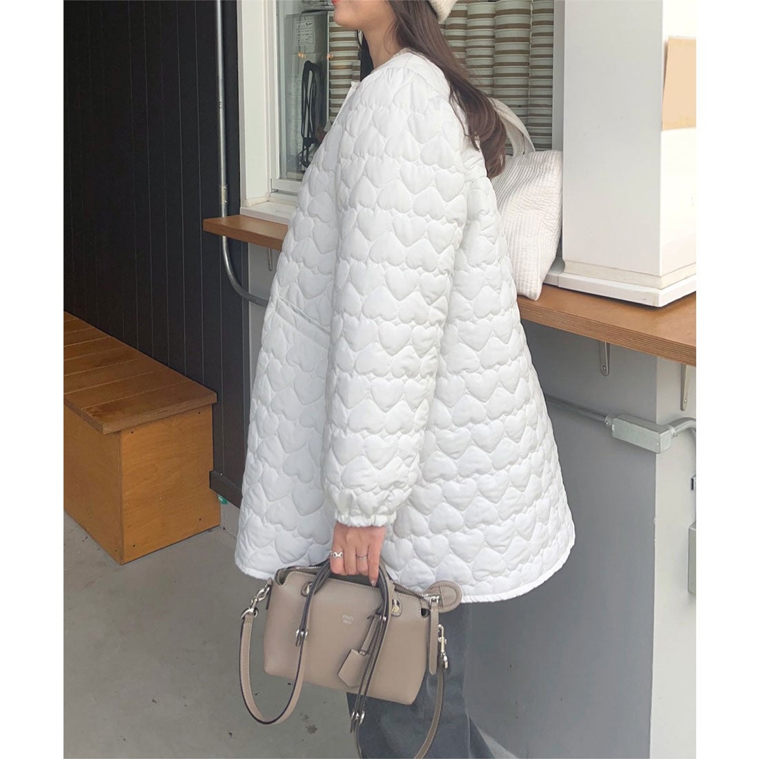 コウベレタス KOBE LETTUCE ハート柄キルティングジャケット [K1295