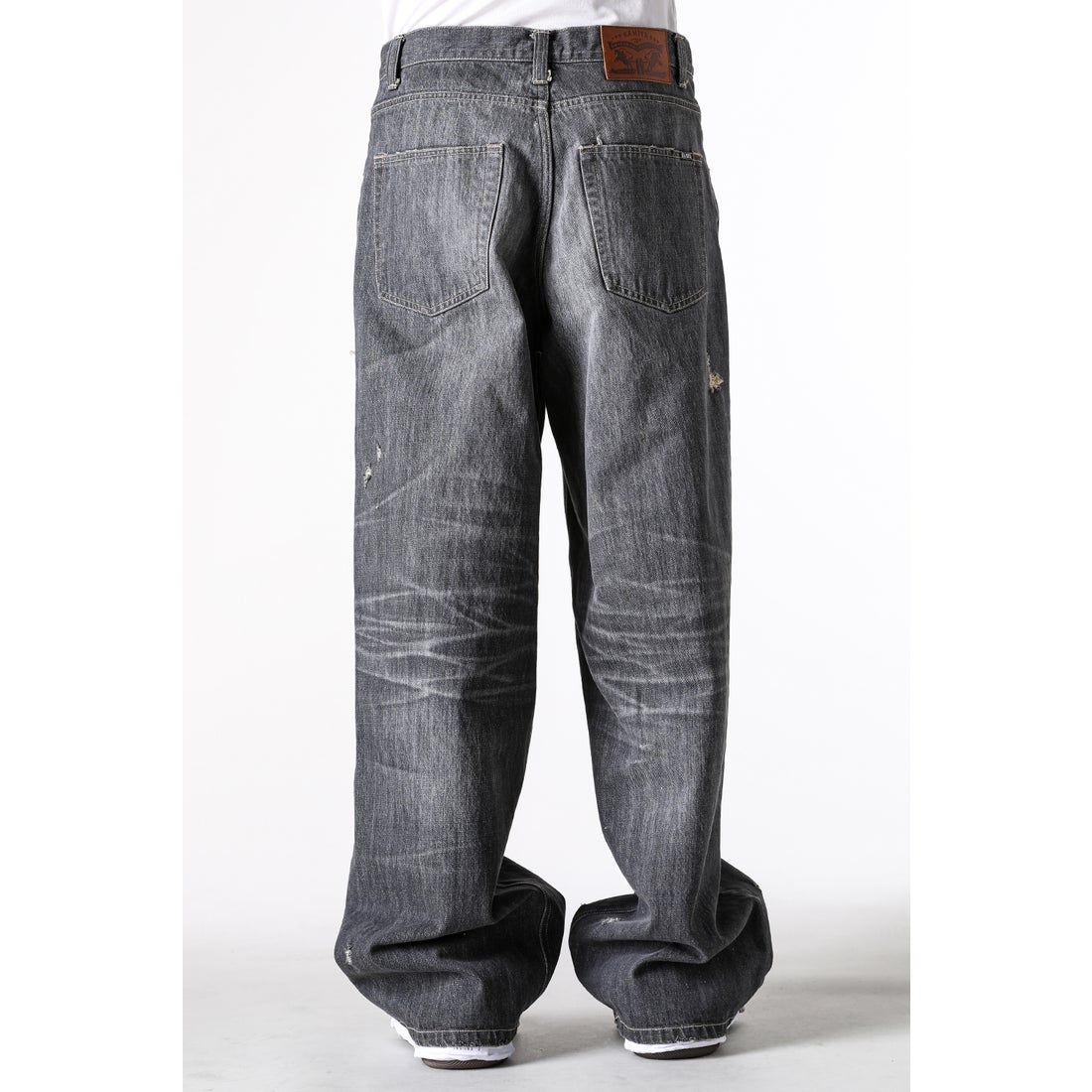 カミヤ KAMIYA Denim Wide Pants （GRAY） -FASCINATE