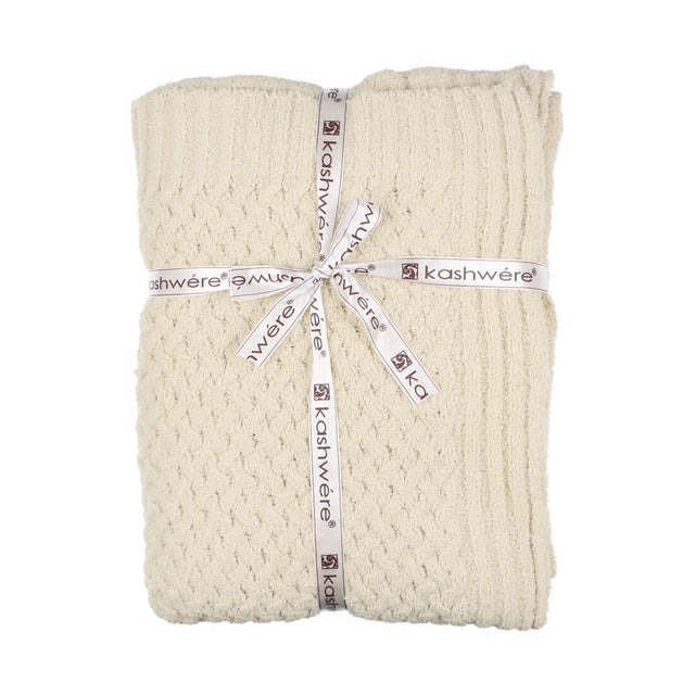 KASHWERE カシウェア KASHWARE ブランケット （SLATE/WHITE） -waja