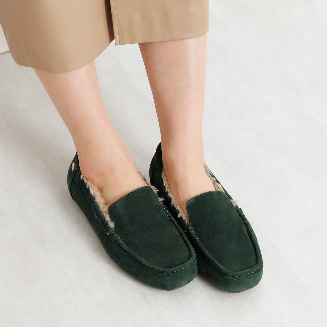 ヒミコ 卑弥呼【撥水】 ふわふわモカシン/631319 （グレー） -靴