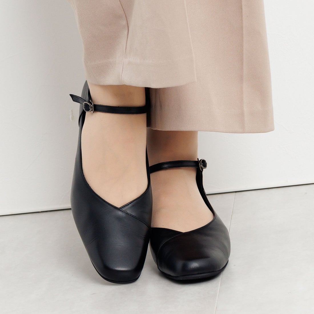 ヒミコ 卑弥呼【ジェルインソール/撥水レザー】 3.5cmヒールストラップ