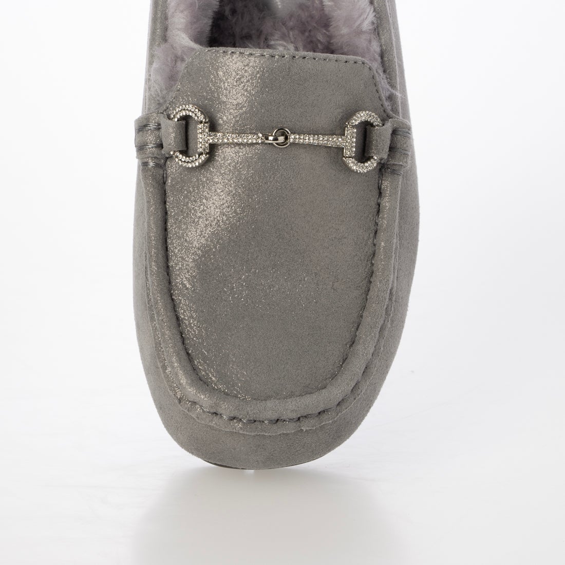 ヒミコ 卑弥呼 ビジュービットふわふわモカシン/651320 （グレー） -靴