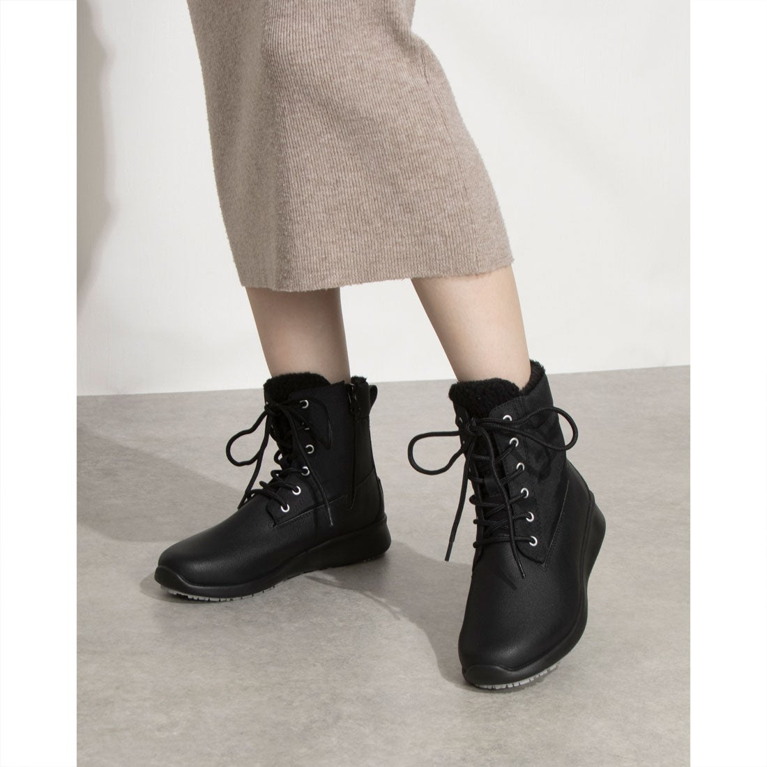 イング ing 【レイン・スノー対応】レースアップスニーカーブーツ