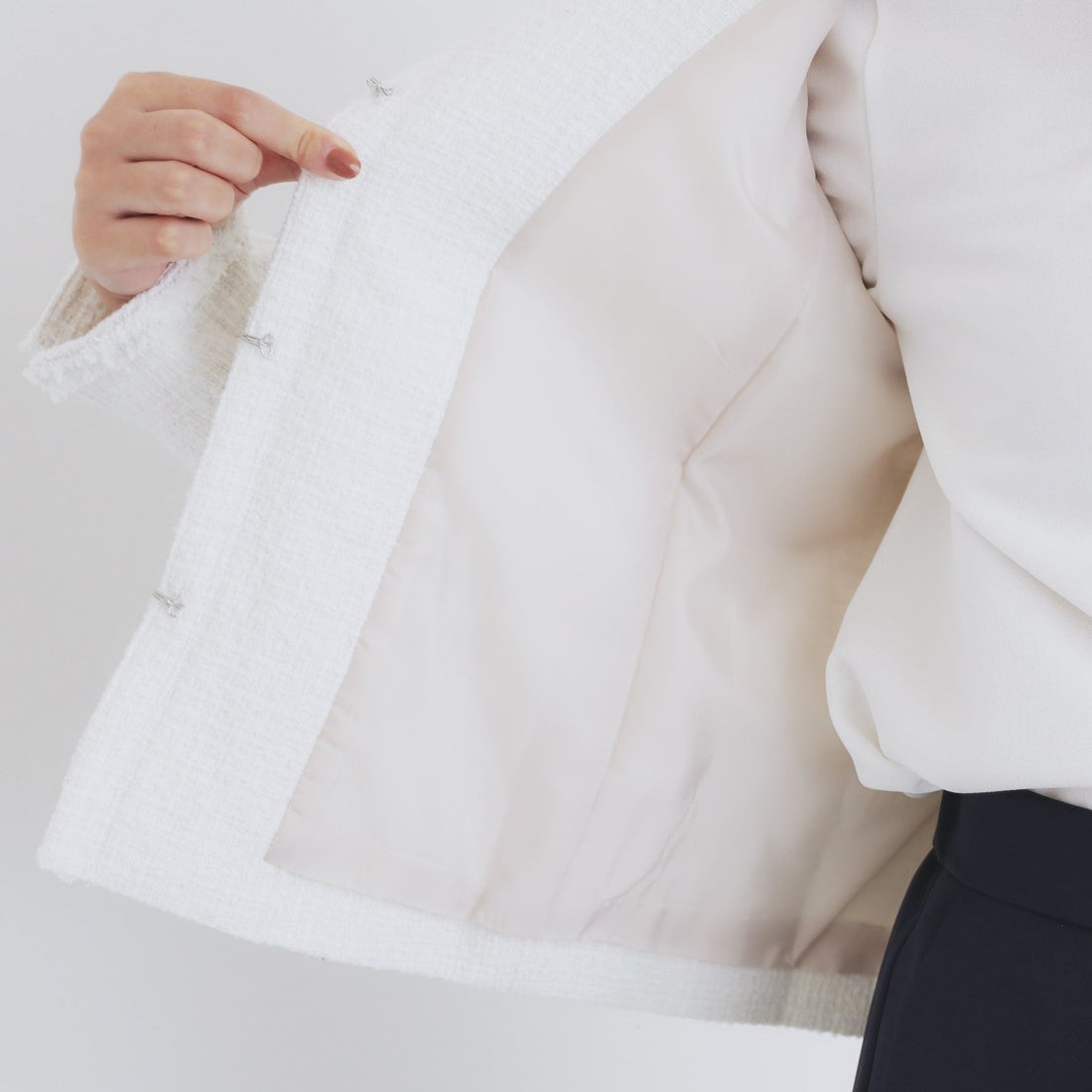 インデックス index ノーカラーツイードジャケット＜通勤・セレモニー