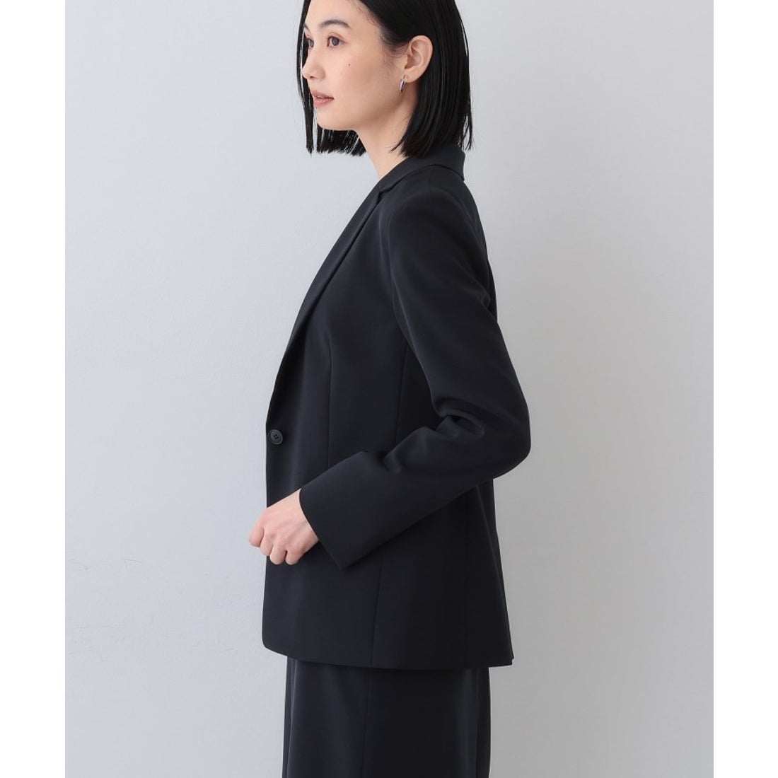 インディヴィ INDIVI 【洗える／UVケア／スーツ】ストレッチテーラード