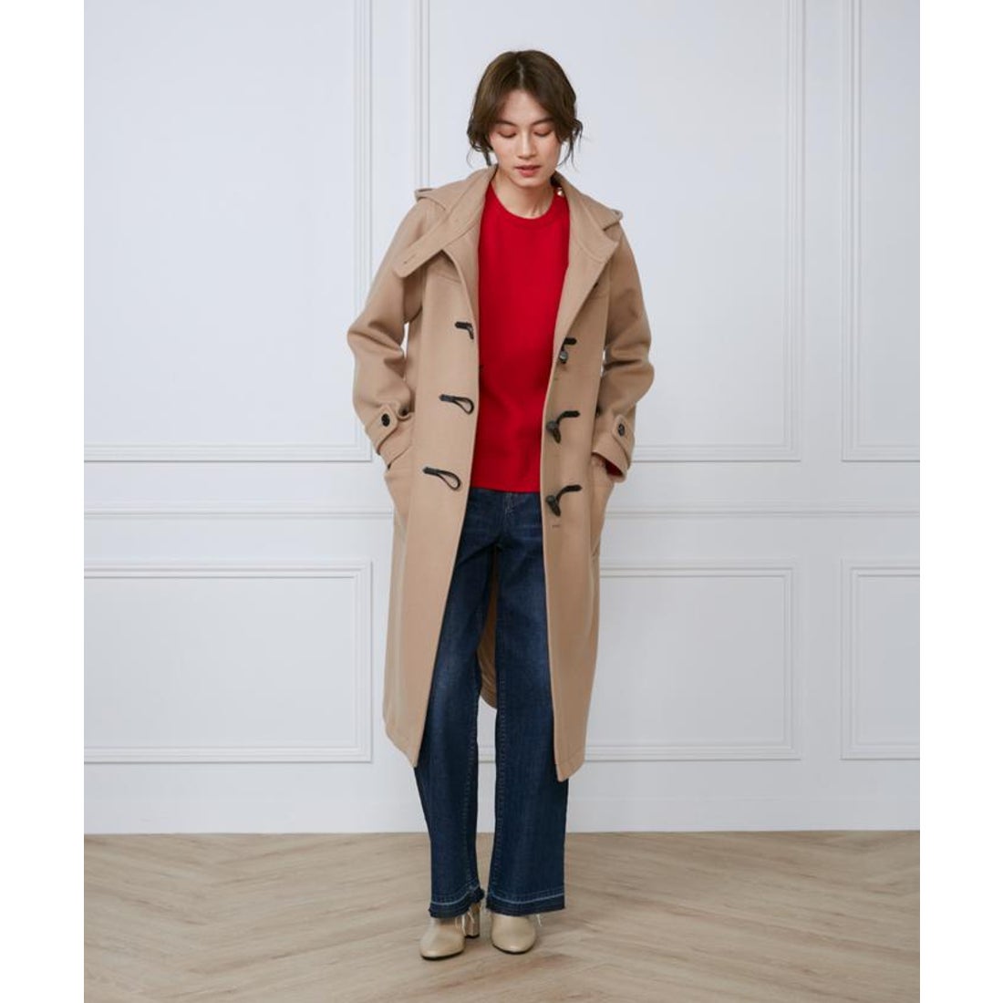 イネド INED メルトンダッフルコート （キャメル1） - ファッション