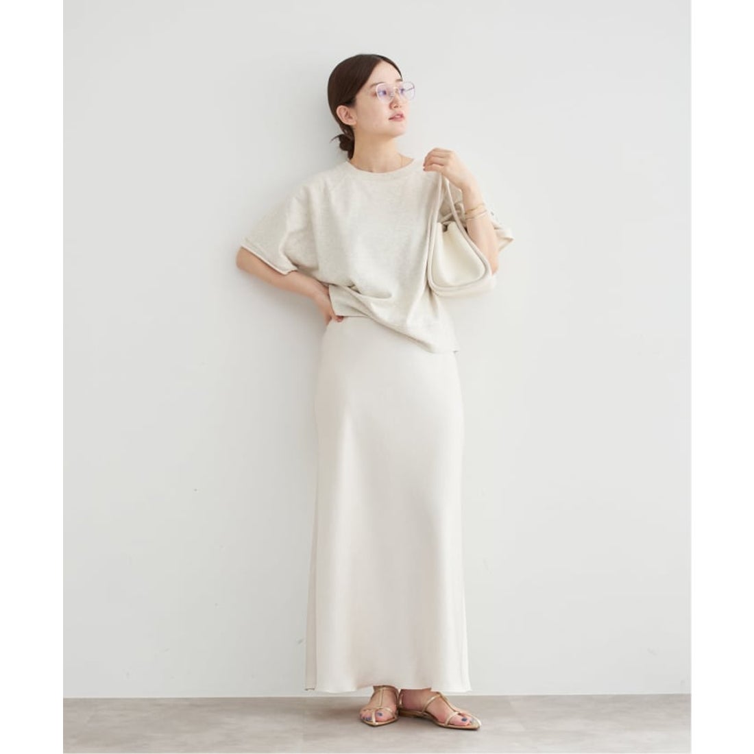 イエナ IENA 《追加13》ダブルサテンスカート （ホワイト A