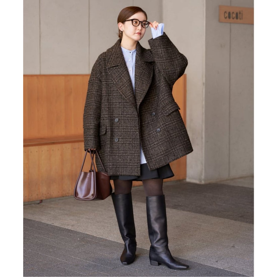 イエナ IENA LA TORRE チェックコート （ブラウン） - ファッション