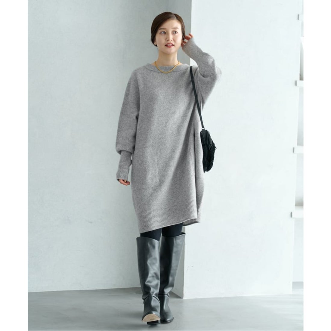 イエナ IENA 《追加予約》ウールカシミヤ チュニックワンピース