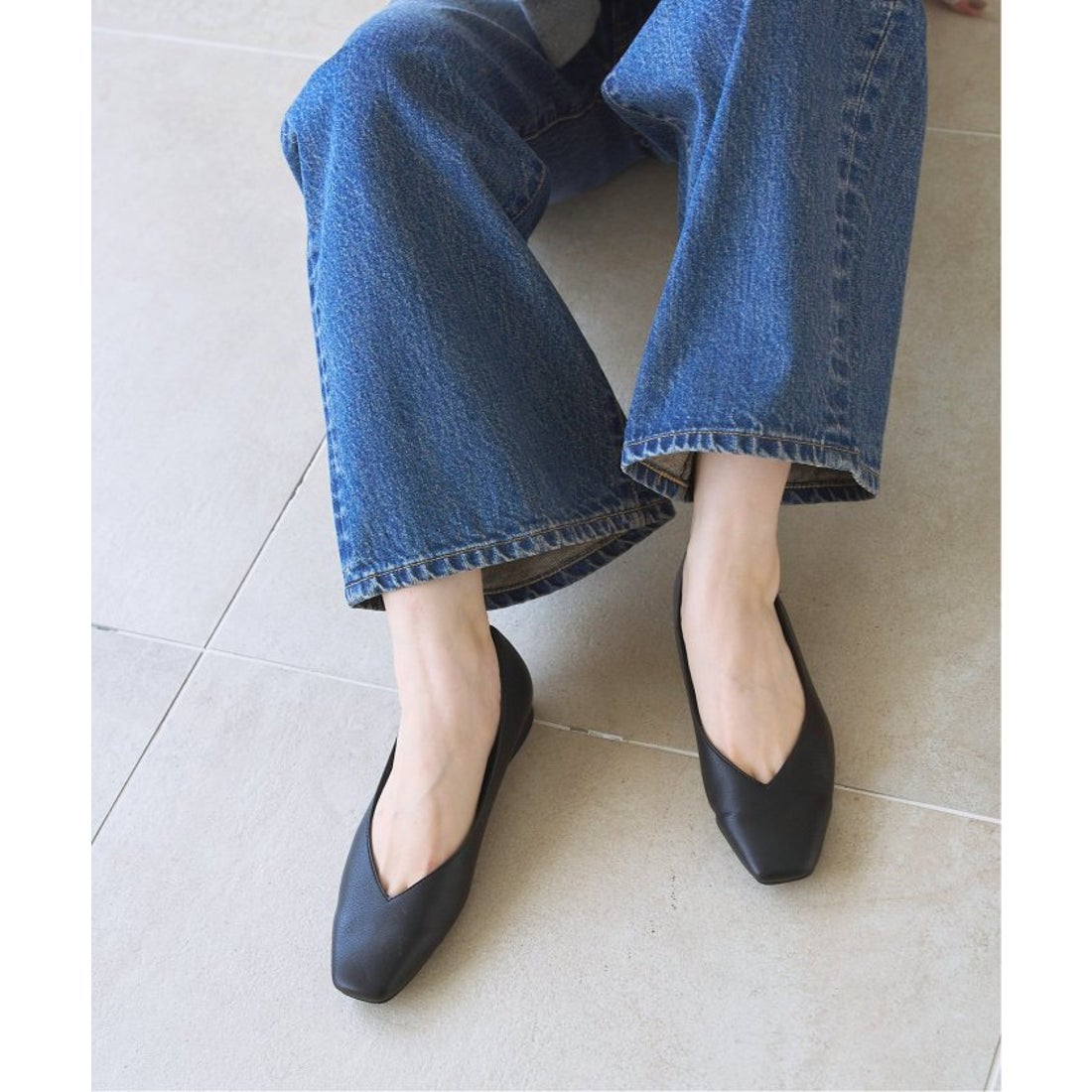 ル タロン LE TALON ≪追加≫スクエアVカットフラット （ブラック A