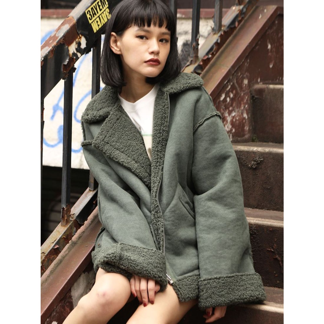 最高級イタリア製✨PREVIEW ドライバーズジャケット ムートン