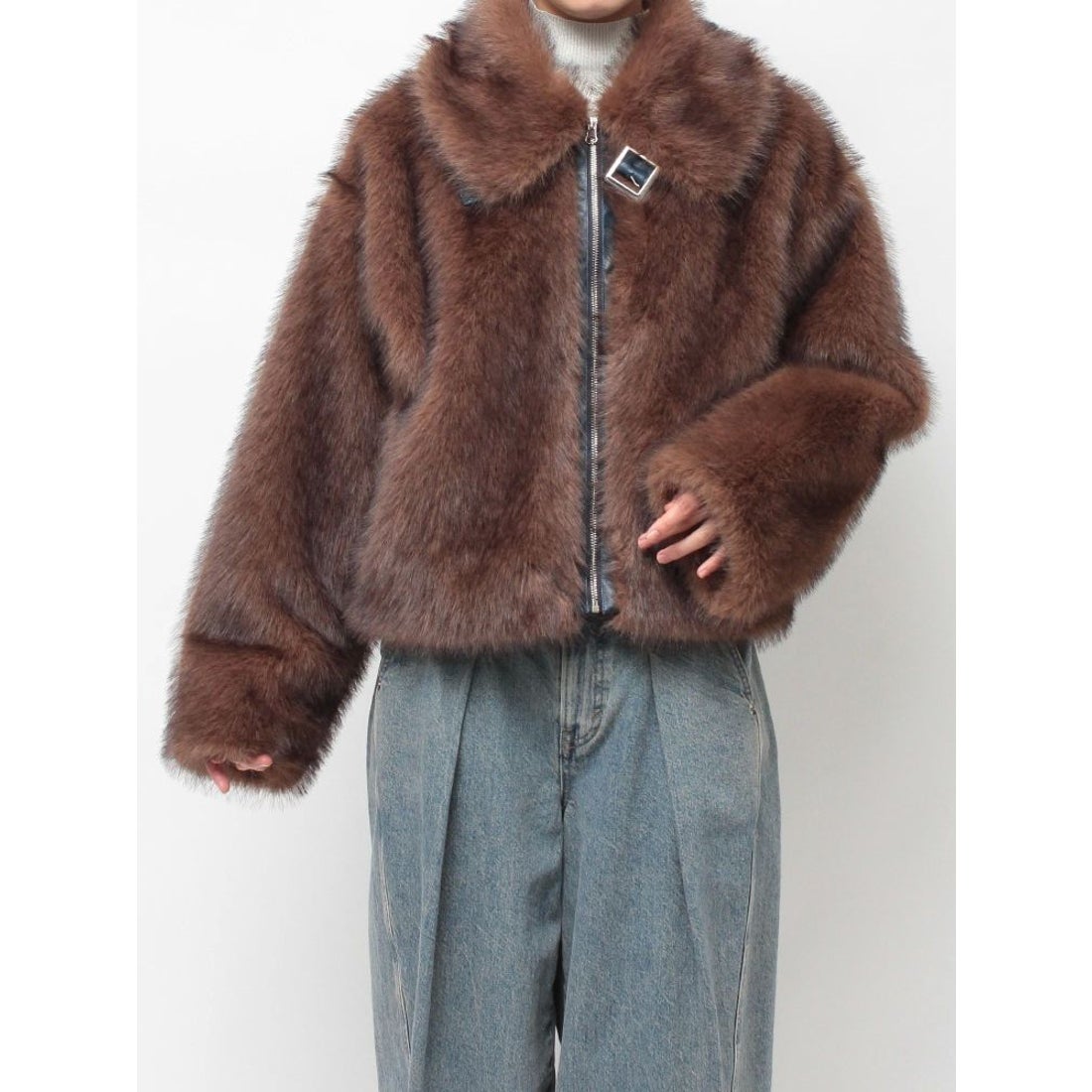 ジュエティ jouetie 【ZOZO限定】ベルトミドルファーコート