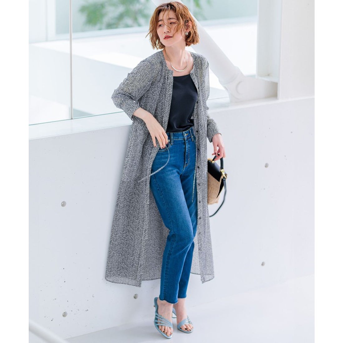 ニジュウサンク チイサイサイズ 23区 S 【SLOW/洗える】SLOW DENIM