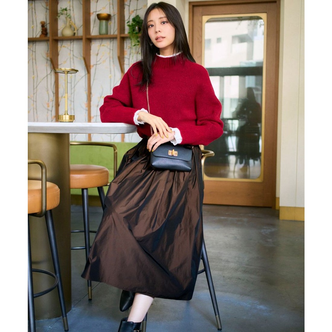 エニィスィス オオキイサイズ ANY SIS L 【洗える】ピンタックフリル