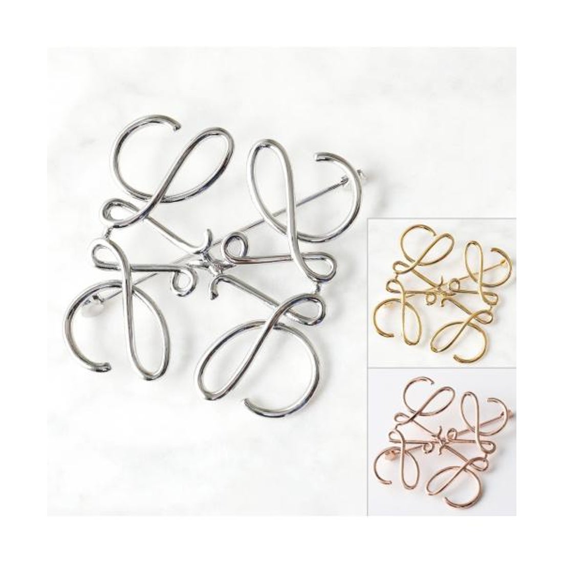 ロエベ LOEWE LOEWE ブローチ ANAGRAM BROOCH アナグラム （25020/8130