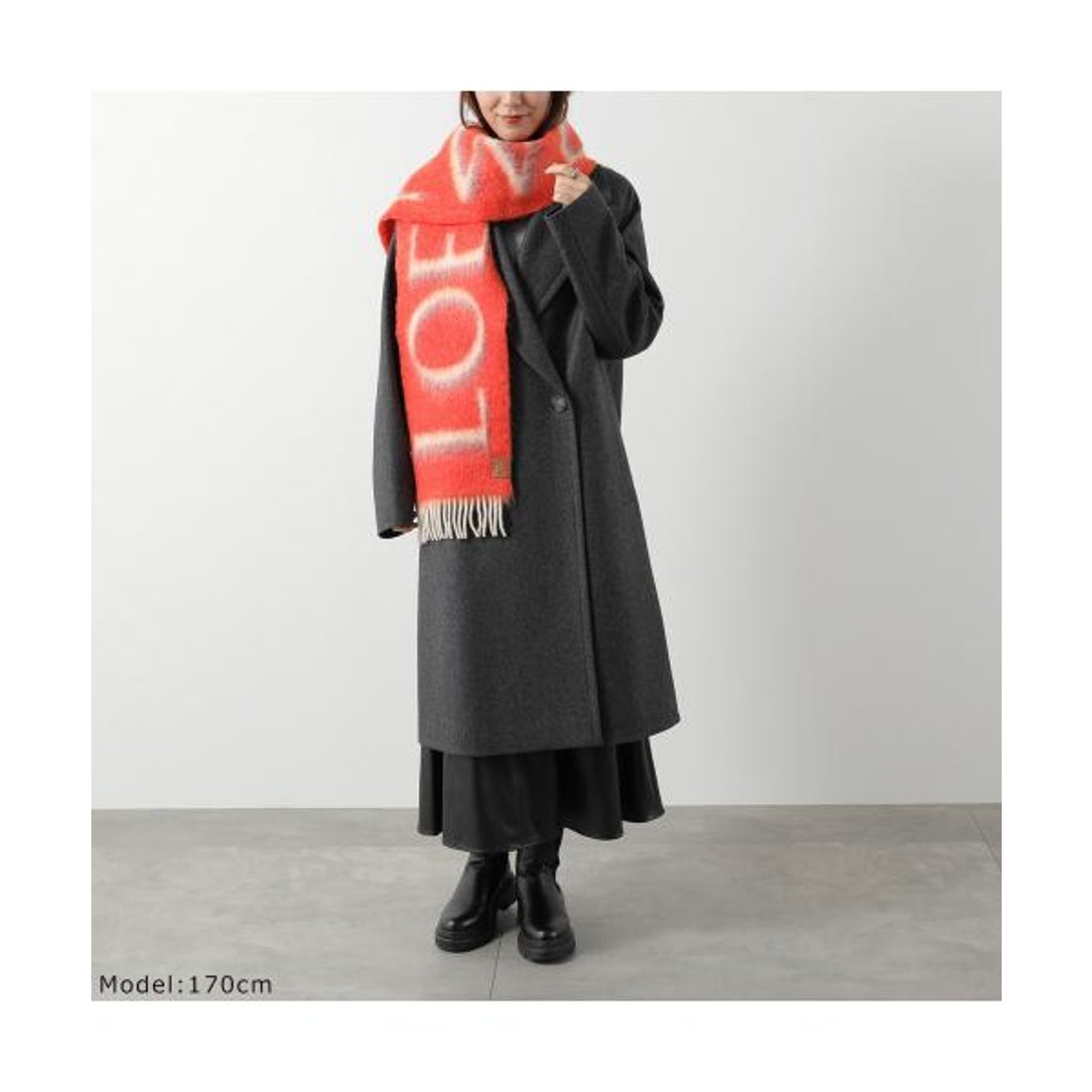 ロエベ LOEWE LOEWE マフラー F811257X03 モヘア ウール ロゴ