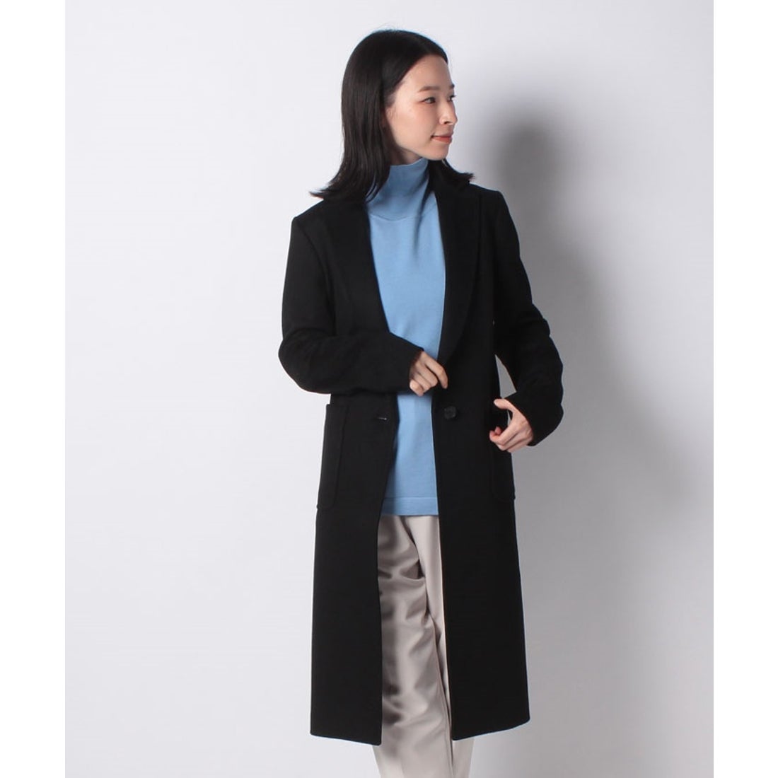 ジョコンダ ロイヤル JOCONDE ROYAL ウールチェスターコート(共布