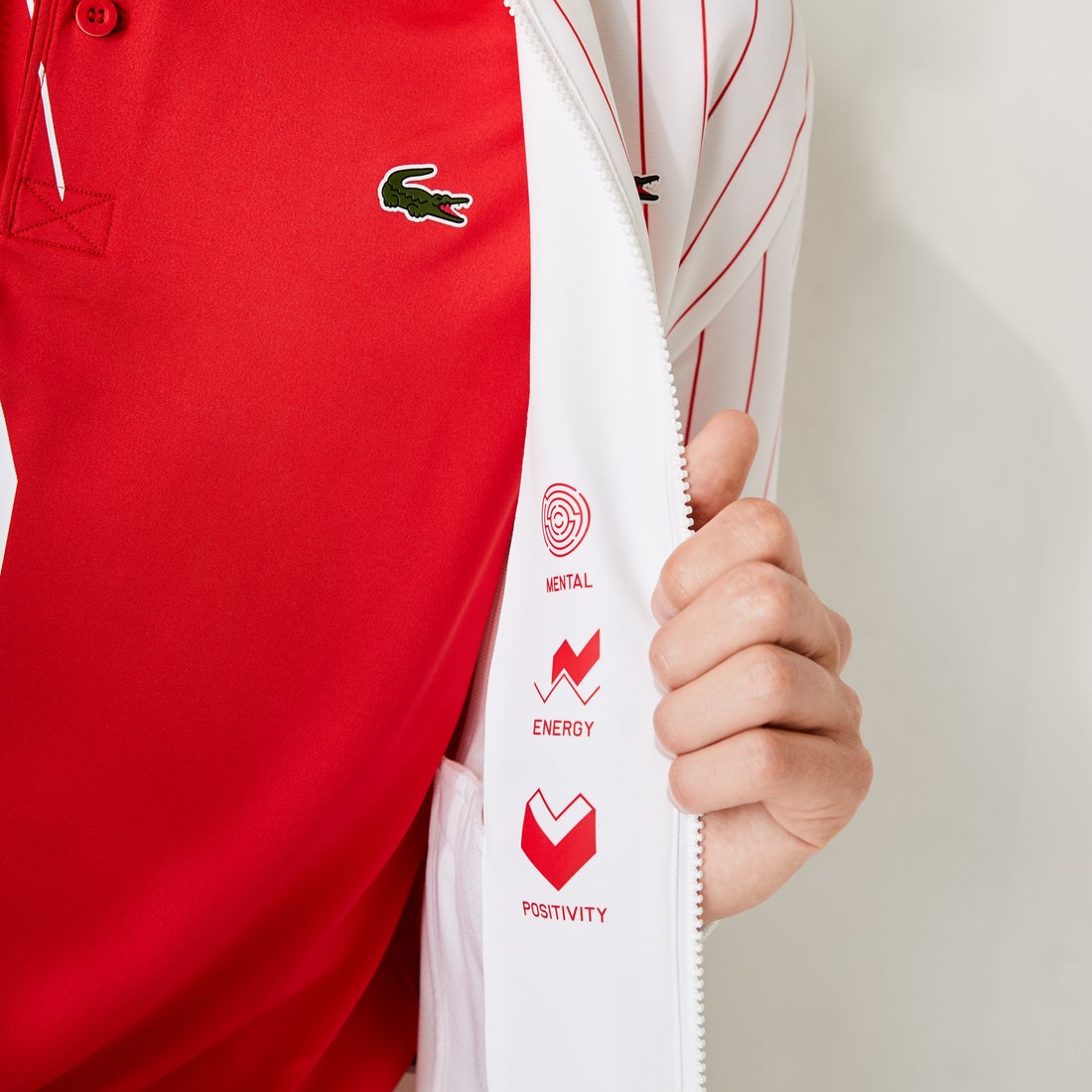 ラコステ LACOSTE 『ノバク・ジョコビッチ』ピンストライプジップ