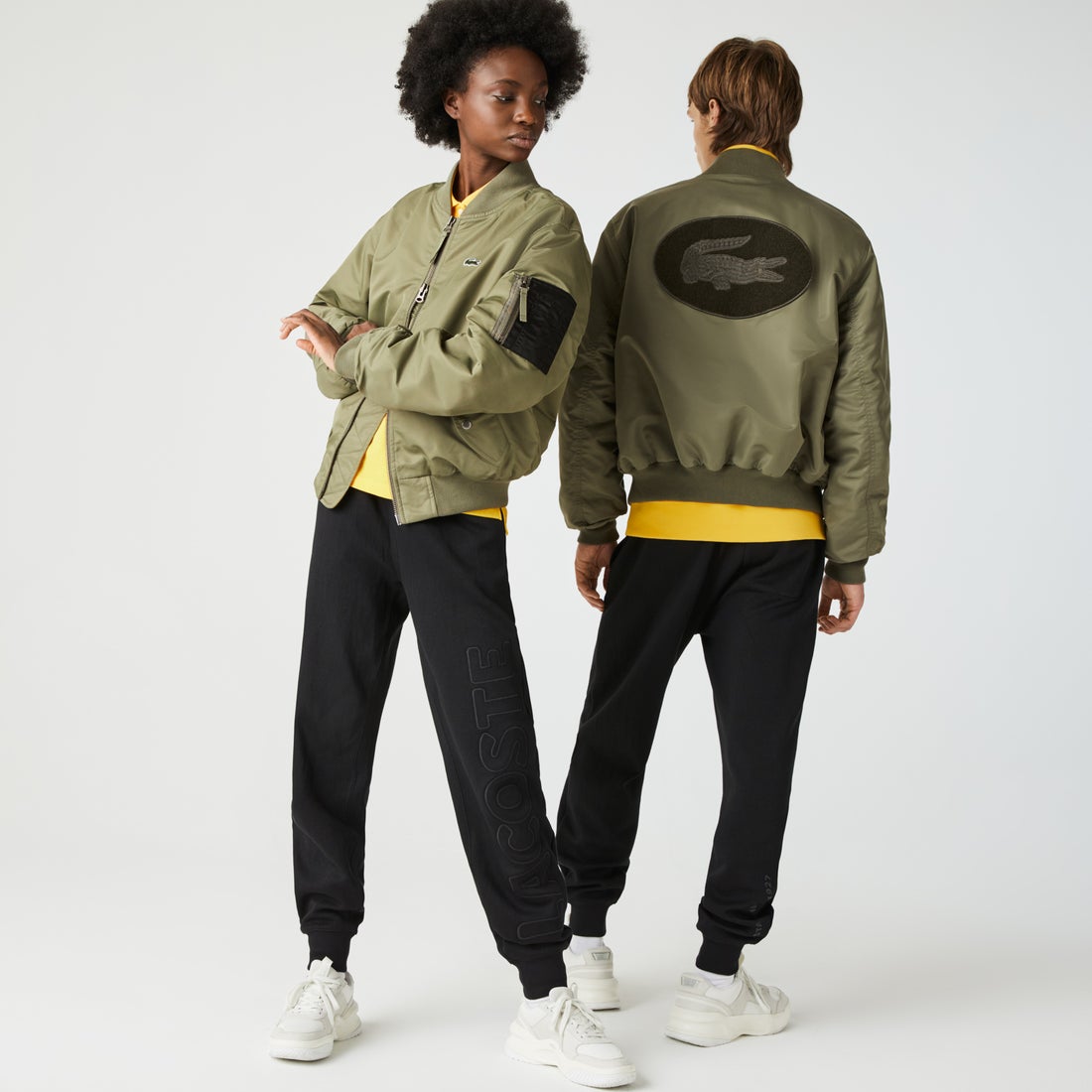 ラコステ LACOSTE LACOSTE L!VE ユニセックス フェルトロゴMA-1