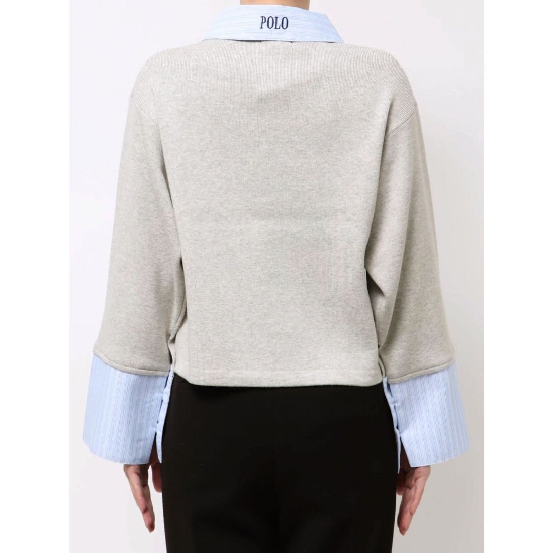 ラグナムーン LAGUNAMOON 【POLO BCSコラボ】シャツカラーカフスニット