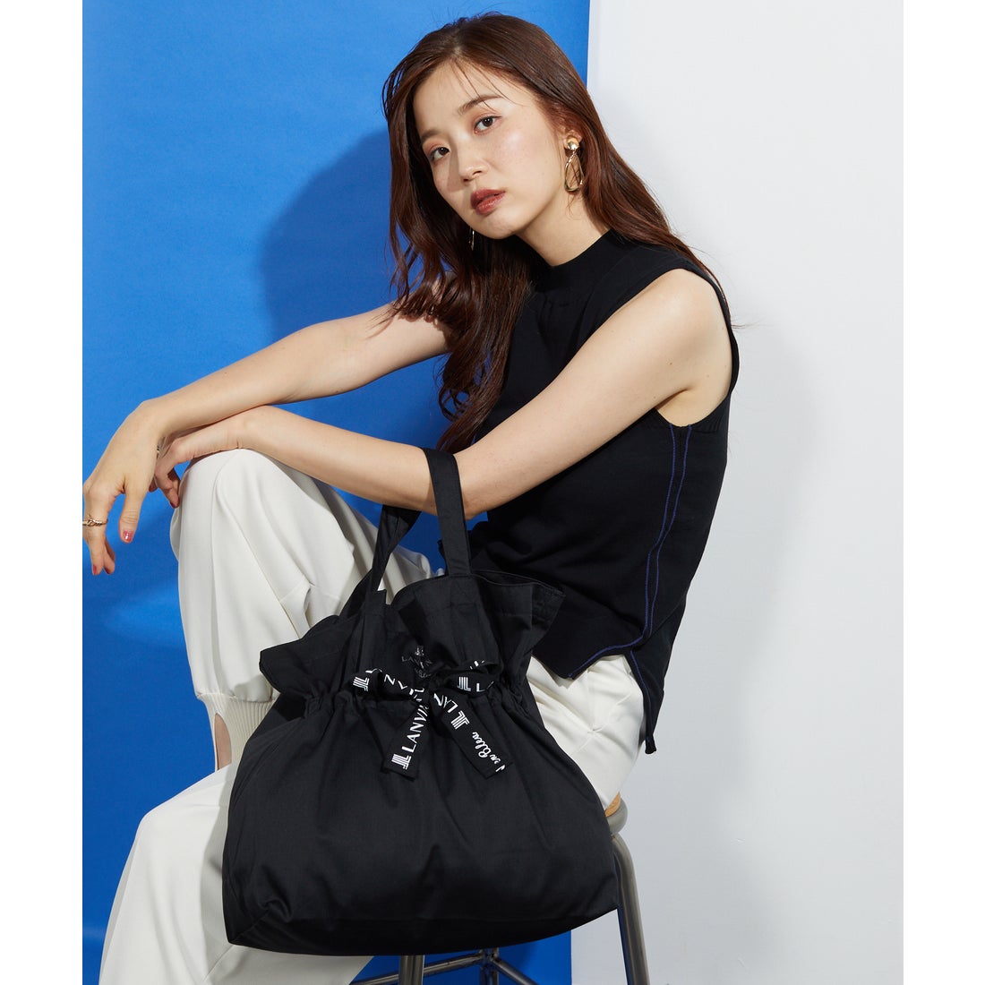 LANVIN en Bleu サリー エコバッグ ブラック -靴＆ファッション通販