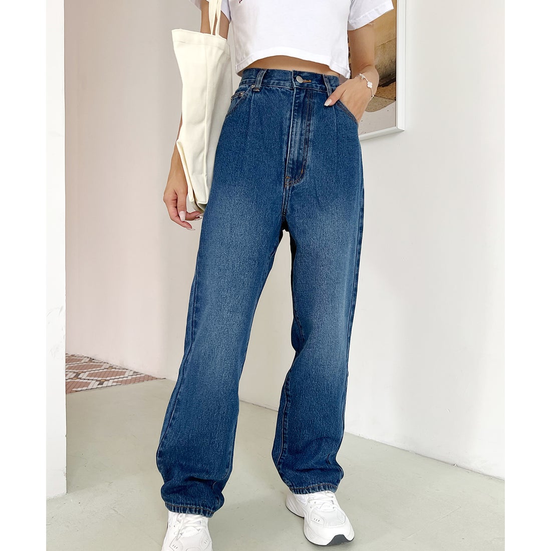 Eaphi ダークブルー デニムパンツ ダーツデニムパンツ – Fluffy BROTHERS