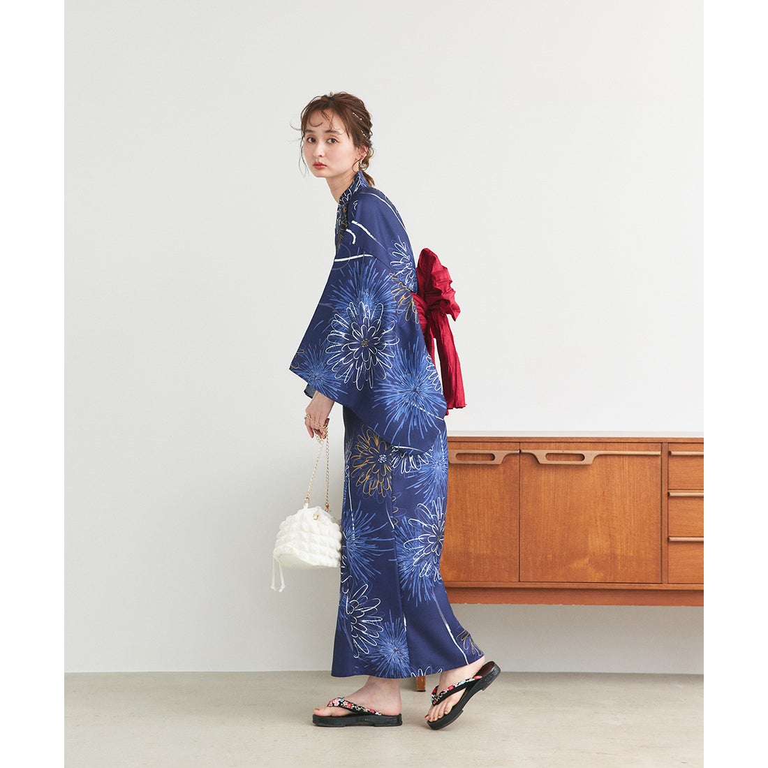 アドティエ ad thie 3点セット 花火柄セパレート2WAY浴衣セット