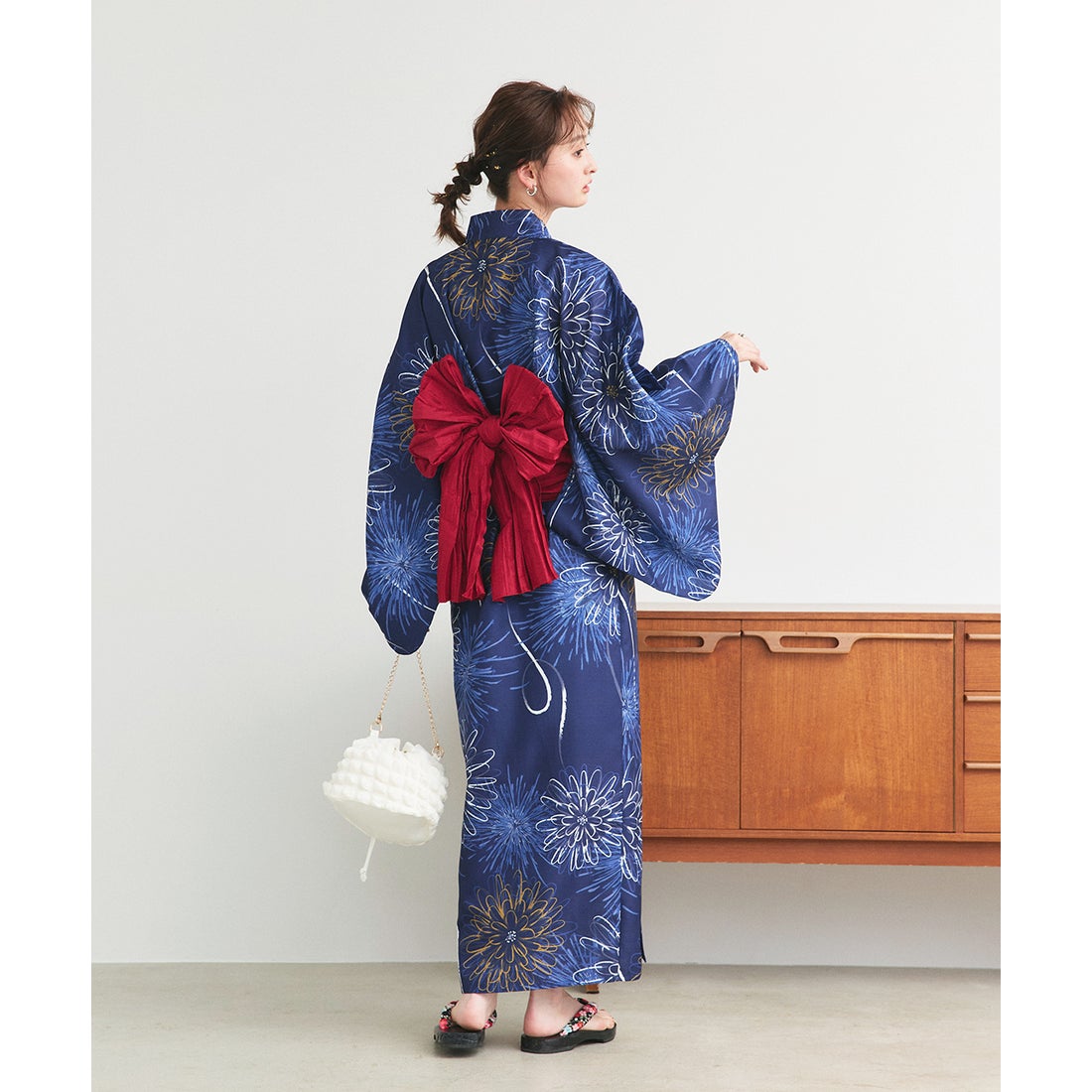 アドティエ ad thie 3点セット 花火柄セパレート2WAY浴衣セット