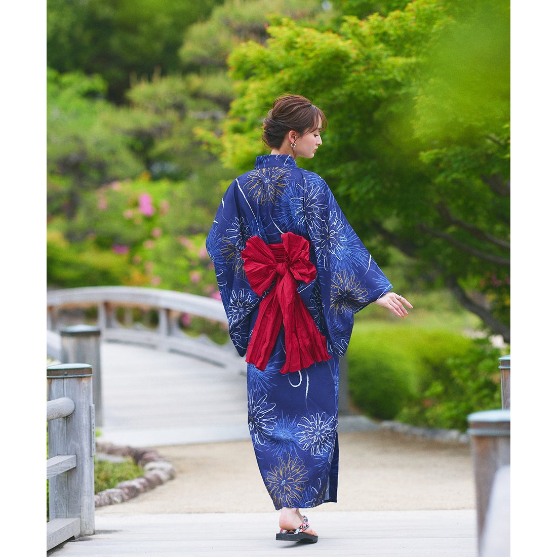 アドティエ ad thie 3点セット 花火柄セパレート2WAY浴衣セット