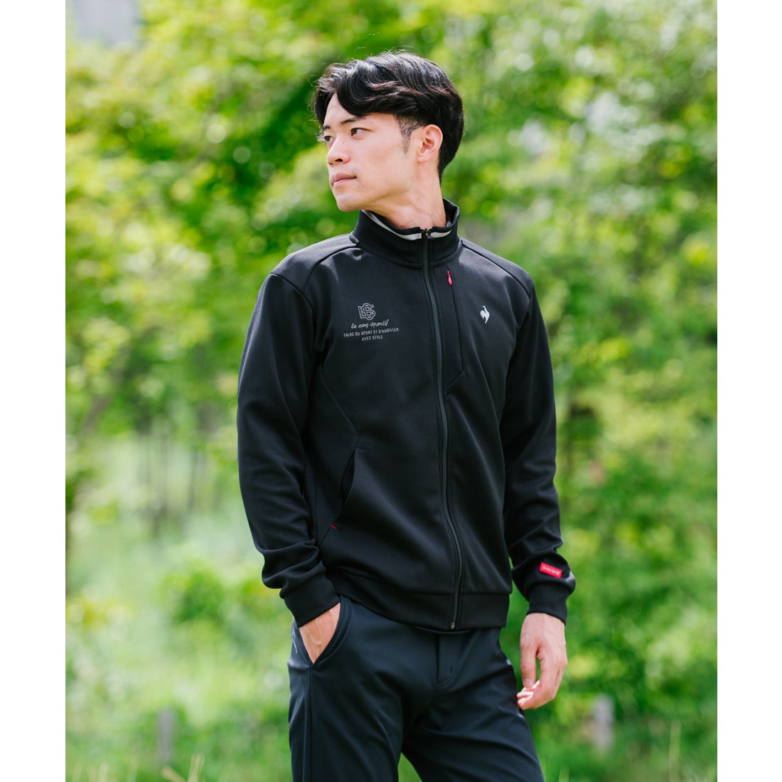 ルコック ゴルフ◇刺繍フルジップジャケットM デサント 美品 le coq