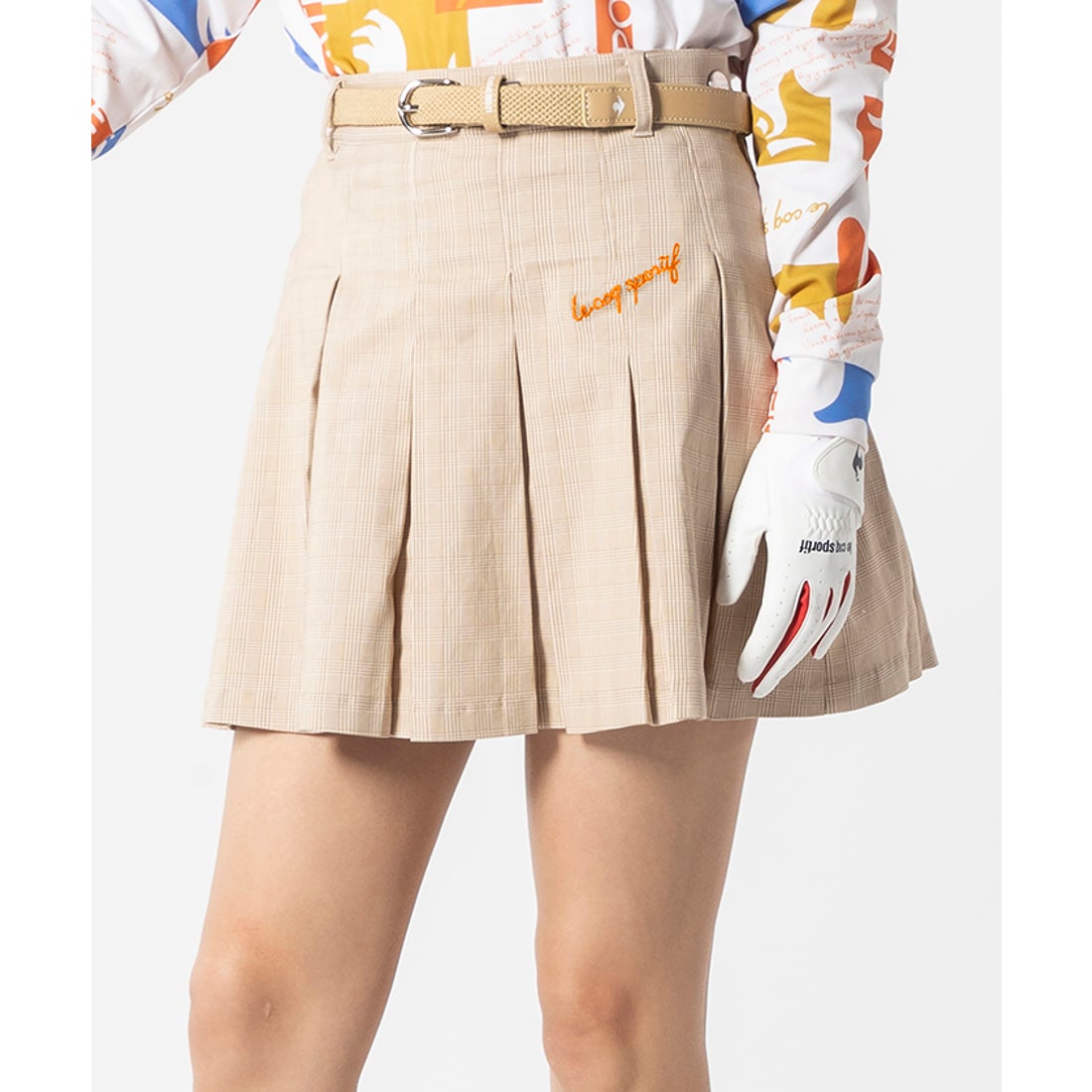 le coq sportif golf チェックプリーツスカート -デサントストア