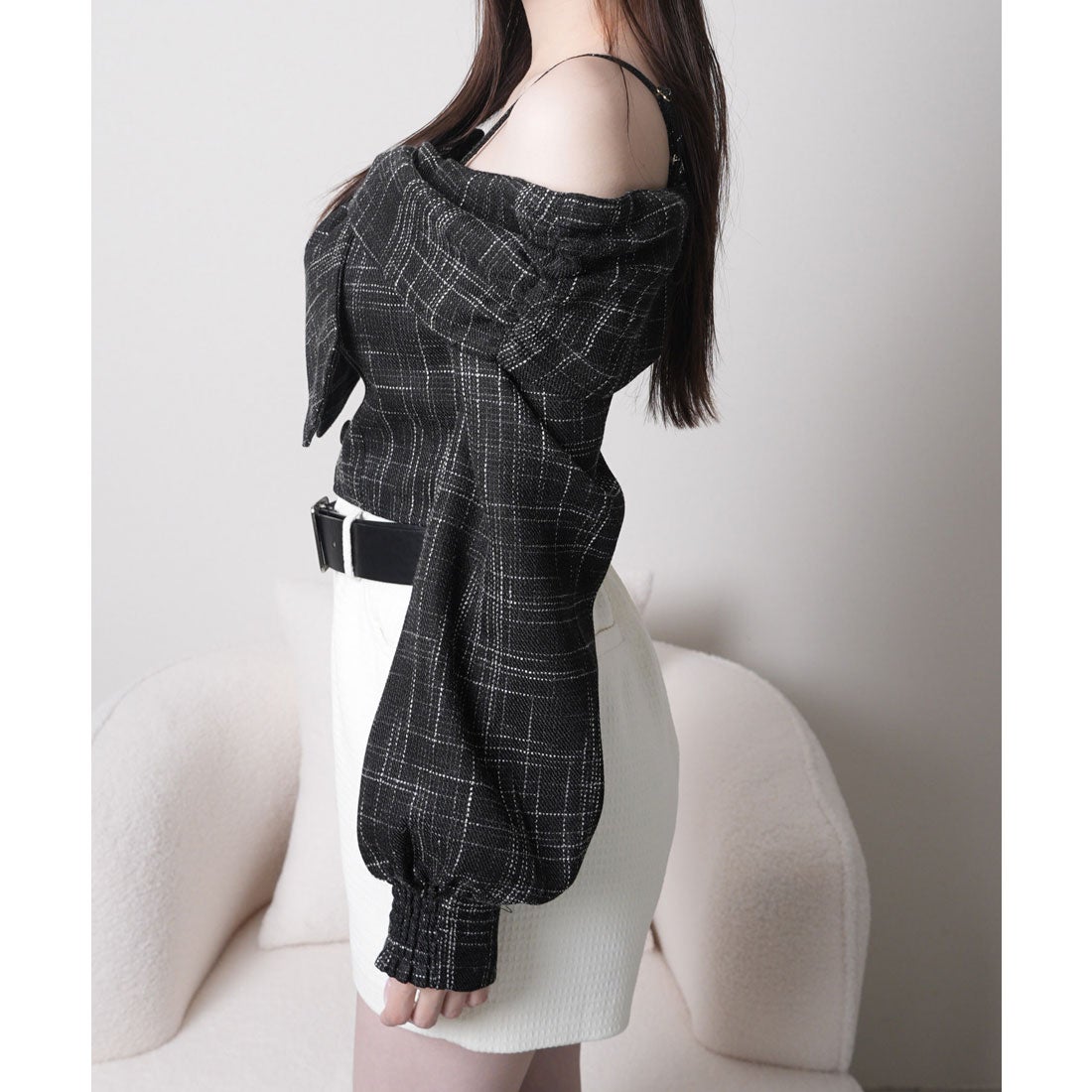 リップサービス LIP SERVICE リボンオフショルロングスリーブトップス