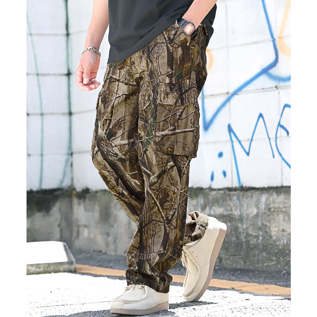 ラグスタイル LUXSTYLE 総柄プリントカーゴパンツ/カーゴパンツ メンズ