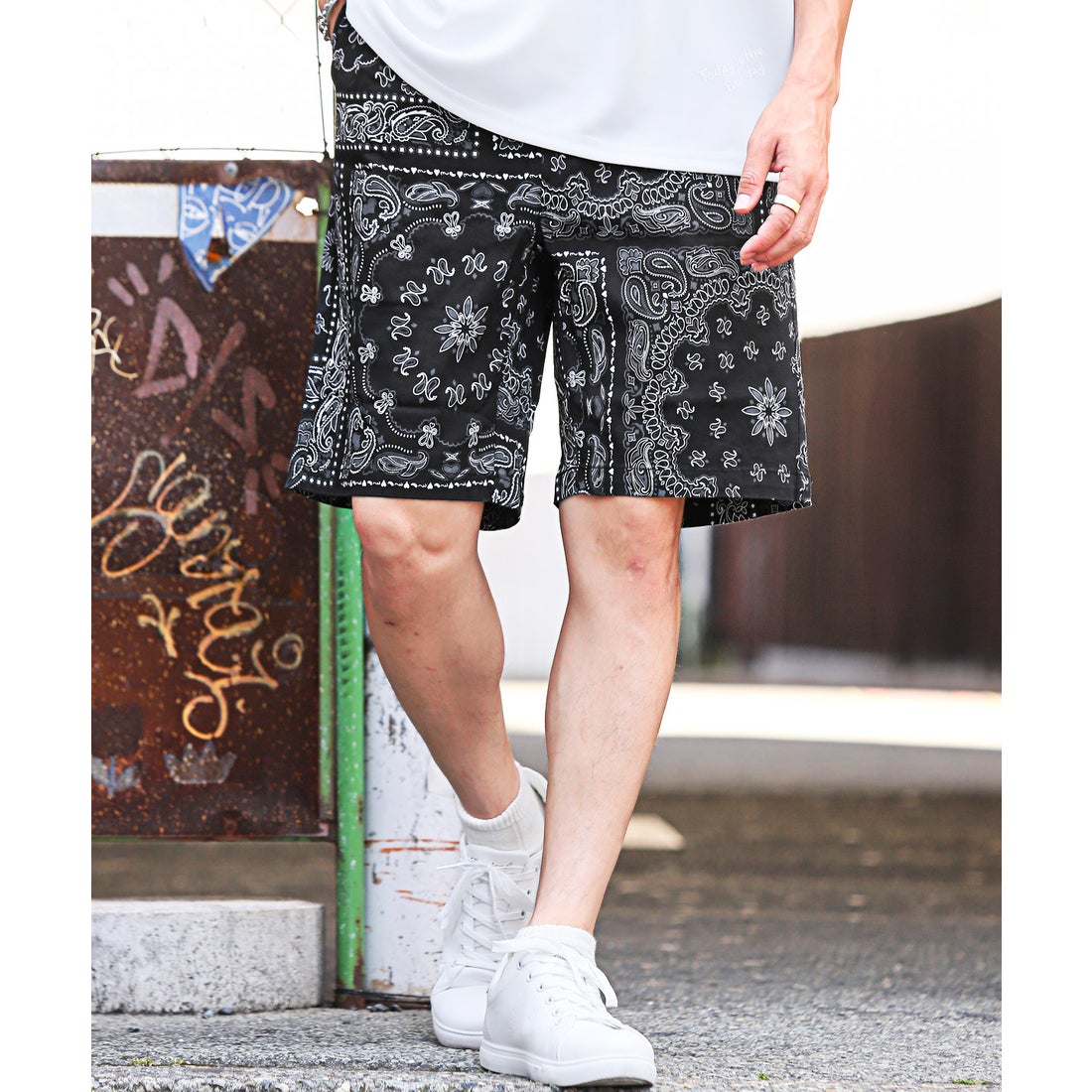 ラグスタイル LUXSTYLE ペイズリー柄ショートパンツ/ショートパンツ