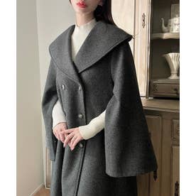 メイル Meiru Meiru 2wayフレアスリーブAラインコート （ダークグレー