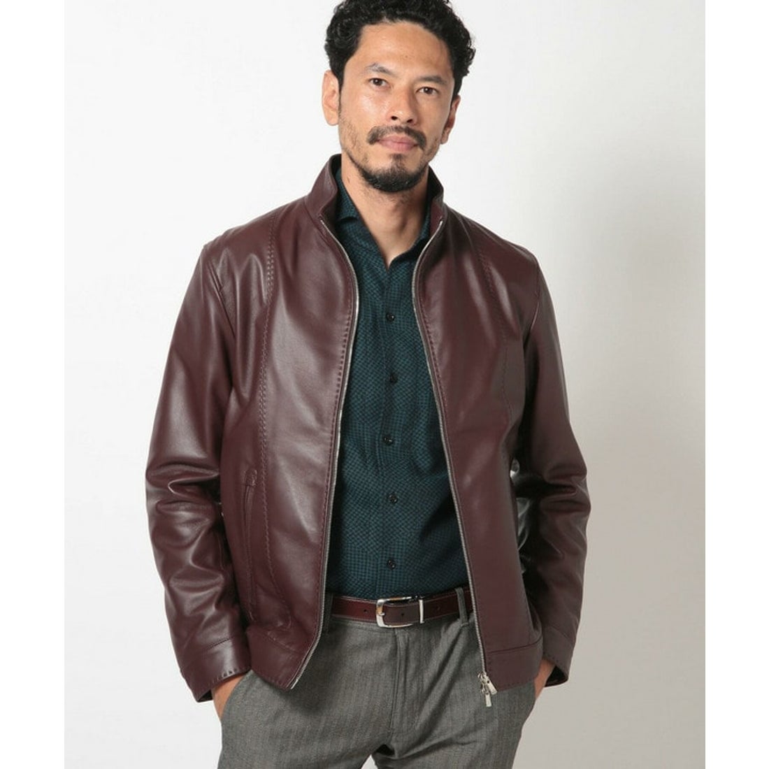 メンズビギ MEN'S BIGI クロームタンニングレザージャケット