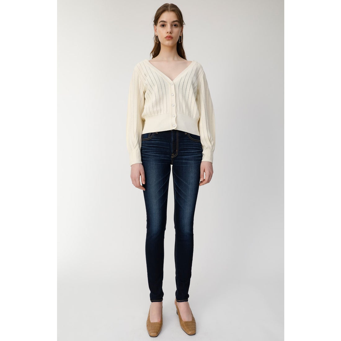 MOUSSY マウジー moussy WF Rebirth embroidery SKINNY （ダークブルー