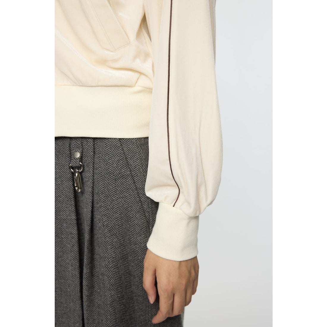 MOUSSY VELOUR TRACK トップス NVY -ファッション通販 FASHION WALKER