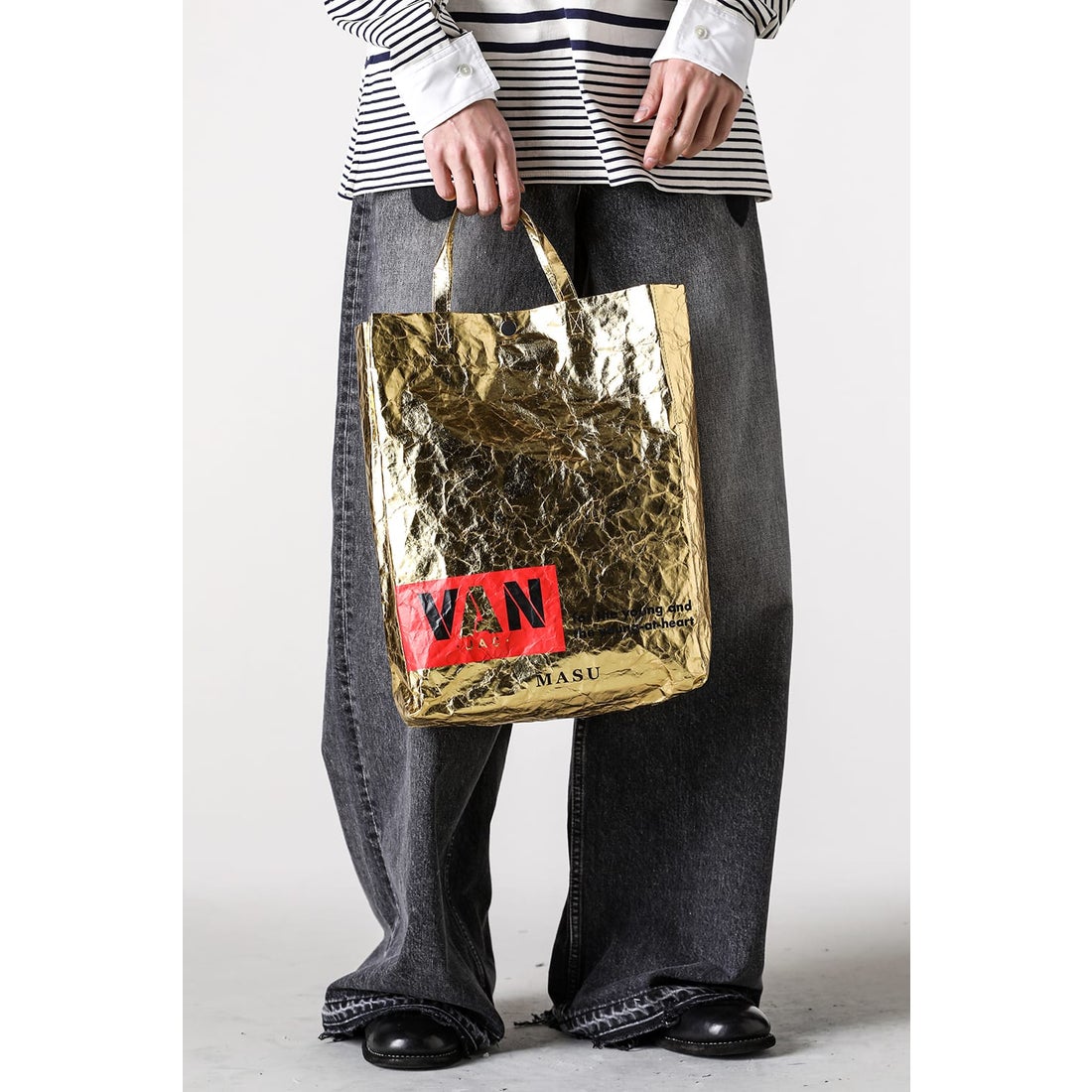 エムエーエスユー MASU MASU X VAN JAC Shopping Bag （Gold） -FASCINATE
