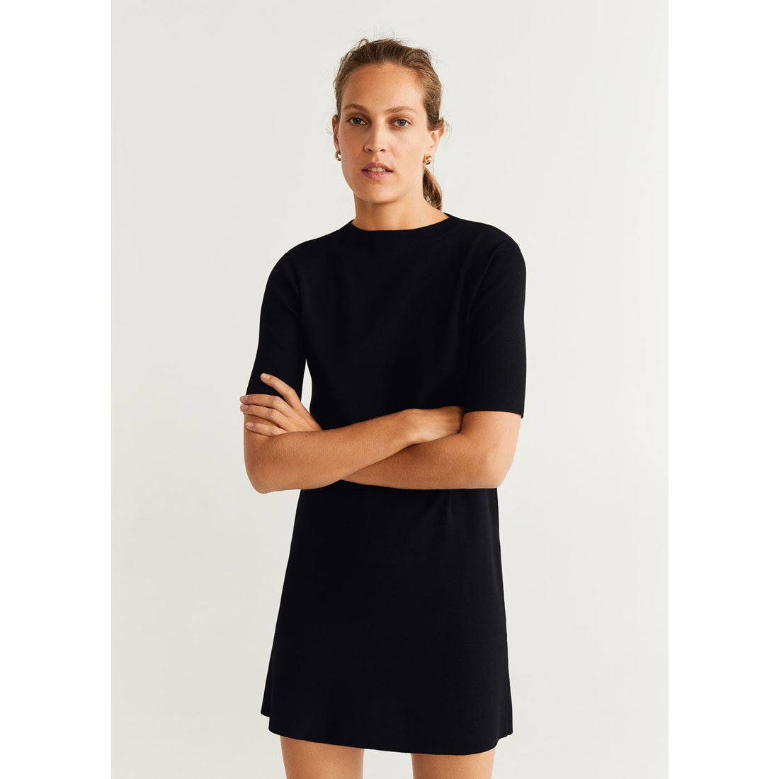 ミニワンピース .-- TWIGGY （ブラック） -MANGO - マンゴ公式