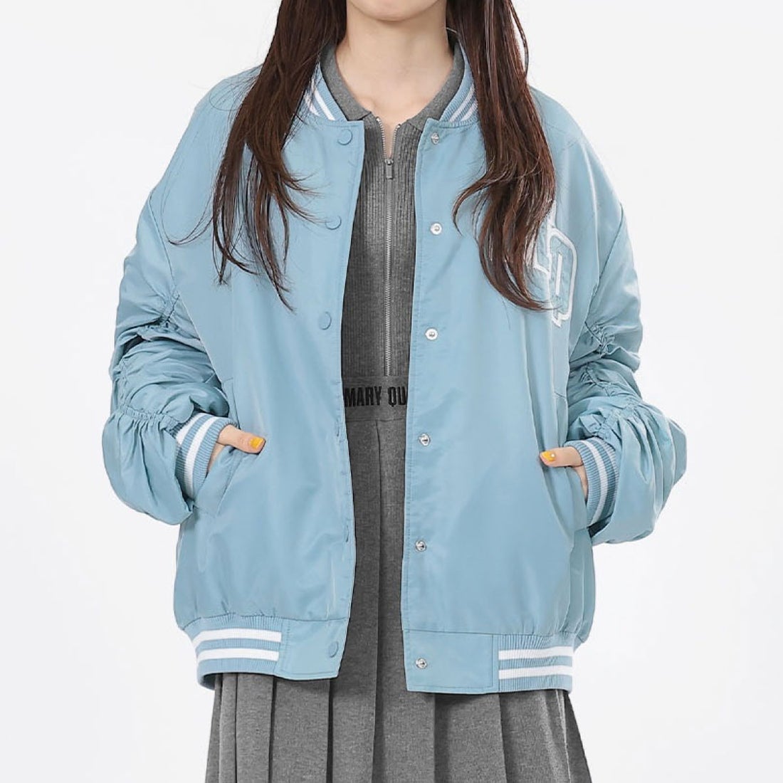 マリークワント MARY QUANT ナイロンスタジャン ブルゾン （ピンク