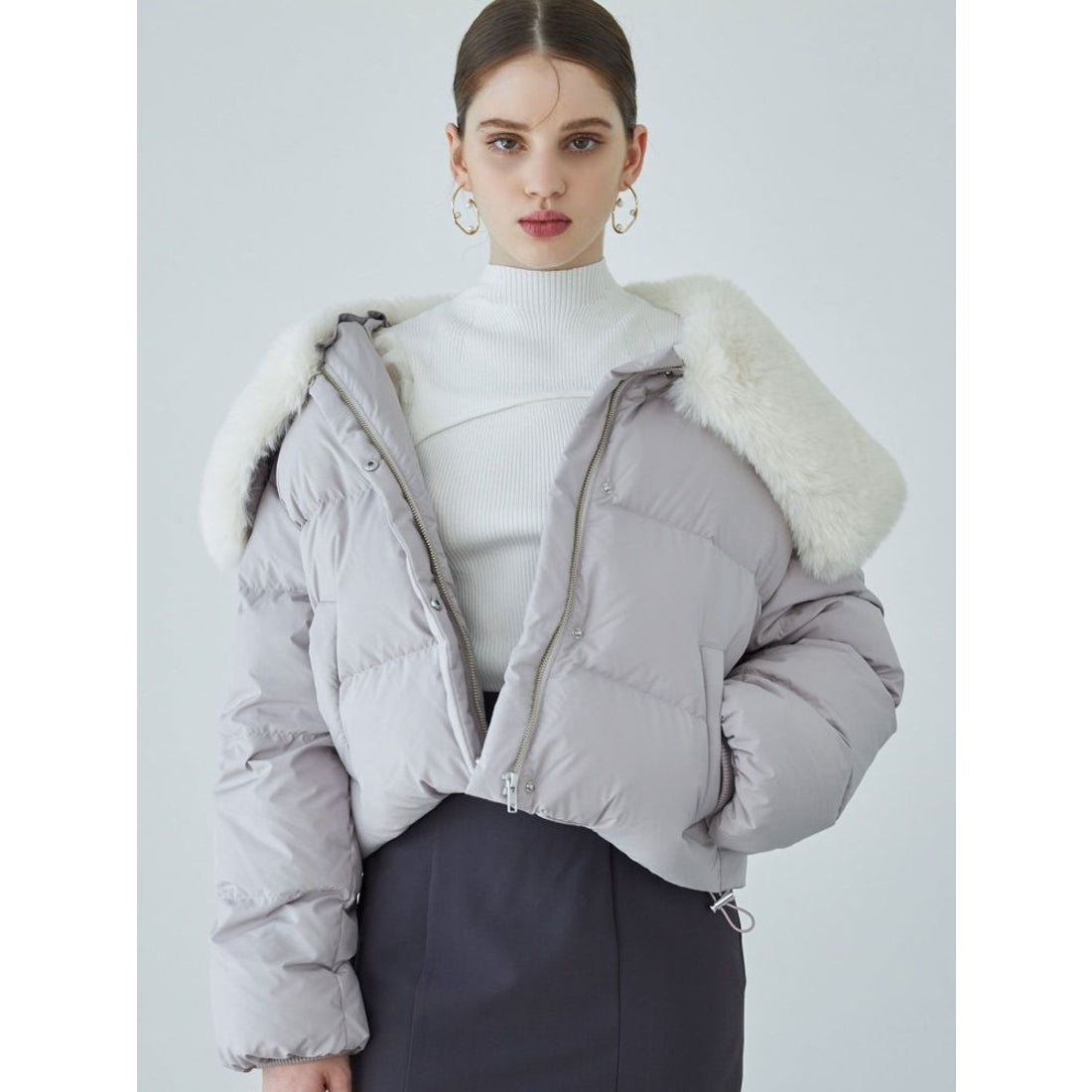 マーキュリーデュオ MERCURYDUO ファーカラーショートダウン